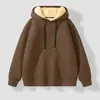 Nuevo cárdigan con capucha cálido de borrego para hombre para otoño e invierno con cremallera, chaqueta gruesa versátil casual con forro polar