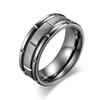 Comercio Electrónico Transfronterizo Anillo Combinado de Acero de Titanio Cepillado Amazon Simple Moderno Anillo de Boda Compromiso Pareja