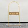 Venta Caliente en Amazon Arco Dorado de Hierro de 7.2 pies Marco de Puerta Guía de Camino para Bodas Soporte para Globos Escenario Diseño de Escenario