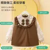 Avental infantil para outono e inverno, babador para bebê comer, babador impermeável e anti-sujeira, babador de jardim de infância, dólmã para meninas