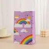Bolsas de Regalo con Pegatinas, Bolsas de Tote, Bolsas de Compras, Bolsas de Papel Serie Arcoíris, Bolsas de Empaque de Papel Kraft, Bolsas de Empaque Impresas para Snacks