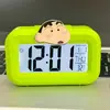 Novo Despertador do Crayon Shin-Chan com Relógio Luminoso de Cabeceira, Temporizador Simples Multifuncional, Relógio de Mesa para Quarto de Estudante