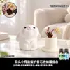 Lindo Porta-incienso de Conejo de Orejas Caídas, Difusor de Aroma de Piedra sin Llama, Pequeño Adorno Decorativo de Alto Valor para Sala de Estar, Vestíbulo, Escritorio