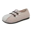 Zapatos de Algodón para Mujer Invierno Nuevo Estilo Felpa Cálida Cómodos Slip-on Casuales Zapatos de Mujer Antideslizantes Engrosados Zapatos para Madre Mayor