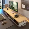 Suporte Elevador de Computador Estendido para Monitor de Mesa, Base com Ajuste de Altura, Suporte de Rack de Armazenamento de Tela para Mesa de Escritório