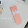 Calcetines sin costuras para mujer, Calcetines básicos sólidos de algodón puro fino con borde enrollado color caramelo, Calcetines hasta la mitad de la pantorrilla, Estilo versátil