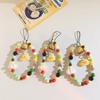 Lindo Oso Hamburguesa de Dibujos Animados Cadena de Lanyard para Teléfono Móvil Joyería Pulsera Corta de Cadena Cadena Colgante para Auriculares para Mujeres