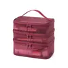 Bolsa de cosméticos de malla gran capacidad bolsa de almacenamiento de maquillaje artículos de tocador bolsa de almacenamiento de viaje portátil logo impreso