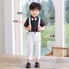 Traje de tirantes para niño, nuevo traje de verano para niños de jardín de infantes, traje de actuación, vestido de anfitrión