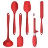 Venta al por mayor espátula de silicona de una pieza para crema de pastel, utensilio de cocina, juego de herramientas para hornear de cocina, juego de 6 espátulas en stock