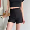 Shorts de Traje para Mujer con Forro de Polar, Novedad Primavera 2026, Cintura Alta, Negros, Estilo Americano, Adelgazantes, de Corte A