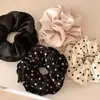 Textura de Alta Qualidade Cetim Auricularia Renda Círculo Intestinal Elástico de Cabelo Ponto Ondulado Acessório de Cabeça Elástico de Cabelo Acessórios de Cabelo Flor de Destaque Acessórios de Cabelo