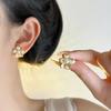Pendientes de Flor de Circonita y Perla Estilo Coreano Super de Hada, Gama Alta, Lujo Ligero, Pendientes Dulces, Pendientes Frescos y Elegantes para Mujer