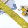 Cinta Bordada Étnica Dorada y Plateada Ropa de las Nacionalidades Miao e Yi Encaje Traje Antiguo Hanfu Traje de Ópera Ribete de Borde Accesorios