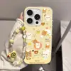 Capa de Celular Rilakkuma Creme para Apple 16ProMax iPhone 17 Corrente 15Pro Desenho Animado de Alto Valor