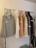 Liquidación, Sin Devoluciones ni Cambios: Camisa de Manga Larga con Capucha y Cordón, Estilo Simple de Moda para Mujer, Relajada, Versátil, Holgada, Protectora del Sol, Verano