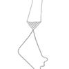 Nuevos productos transfronterizos, cadena de pecho triangular de rejilla, tendencia de temperamento europeo y americano, accesorios de cadena corporal con diamantes de imitación, cadena corporal
