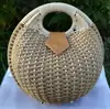 Bolso de Vacaciones de Playa de Moda para Mujer 2026, Bolso de Mano de Ratán con Colores Contrastantes, Bolso de Paja Tejida con Conchas, Ligero