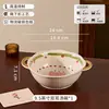 Bol de Cerámica de Alto Valor Bajo Esmalte Bol para Arroz Plato Vajilla Set Plato para Sopa Bol con Doble Asa Vajilla de Cerámica Regalo de Inauguración