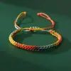 Pulsera tejida a mano de colores del Festival del Bote del Dragón, Pulsera de hilo de cinco colores, Pulsera tejida a mano tradicional para bebé de hilo de cinco colores