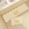 Tapetes de Chão Fofos de Desenho Animado em Lama Diatomácea para Cozinha de Casa, Resistentes a Manchas e Fáceis de Cuidar, Absorventes de Água, Secagem Rápida, Antiderrapantes
