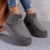 Amazon Comercio Exterior Talla Grande Botas de Nieve de Suela Gruesa Estilo Caliente Invierno 2025 Forradas de Felpa Cálido Piel Una Bota Lista para la Venta