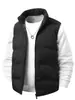 Chaleco Ligero para Hombre de Invierno con Cuello Alto Acolchado Cálido Chaqueta Cardigan Talla Grande Chaleco Holgado Ropa de Algodón Chaqueta Exterior con Cremallera