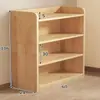 Estante de livros de madeira maciça, estante simples de piso para a sala de estar, prateleira de armazenamento para estudantes, armário de armazenamento multicamadas para quartos de crianças e quartos