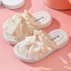 Chinelos para meninas ao ar livre sapatos infantis 2024 verão novas sandálias infantis moda borboleta nó praia confortável sandálias de fundo macio