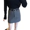 Falda versátil para mujer, nueva colección otoño 2026, talla petite, estilo traje, ajustada, minifalda, tiro alto, adelgazante, falda de línea A a la moda
