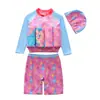 Traje de baño flotador 26 modelos nuevos Traje de baño para niños Traje de baño de dos piezas para niñas Traje de baño de manga larga con cremallera frontal para niños pequeños