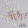 Adesivos de Arte para Unhas Camélia Rosa Primavera Verão 5D Em relevo Tridimensional Flores Amarelas Pequenas Frescas Decalques de Decoração para Unhas DIY