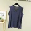 Colete de Modal Feminino Verão Novo Solto Sem Mangas Decote V Camisa Básica plus size Alça Fina Top