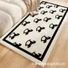 Alfombra de Piso de Imitación Cachemir Amigable con la Piel de Cachorro Linda de Dibujos Animados Sin Lavado Cómoda y Suave para Dormitorio Decoración de Mesita de Noche Alfombra de Piso Fácil de Cuidar