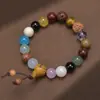 Fornecimento de fábrica pulseira de raiz de bodhi de jade branco com lótus esculpido pulseira de círculo único de semente original pulseira de lótus de semente de bodhi para homens e mulheres