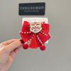 Grampo de cabelo vermelho para meninas, acessórios para cabeça de ano novo infantil, grampo de cabelo hanfu, estilo chinês, grampo de borla