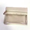 Bolsa de Veludo para Joias Transparente para Viagem Bolsa com Zíper para Moedas Cartão de Ônibus Batom Armazenamento Portátil Bolsa de Armazenamento