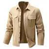 Camisas Masculinas, Camisas Casuais de Trabalho Masculinas para Primavera e Outono, Soltas, de Secagem Rápida, Jaquetas de Manga Longa, Modernas
