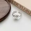Exquisito Anillo en Forma de Corazón con Patrón de Escamas de Pescado para Mujer, Moderno y Único, Lujo Ligero con un Toque de Alta Gama, Anillo Abierto de Doble Capa, Anillo de Índice de Nicho