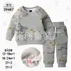 Sudadera de Otoño Nueva de Cuello Redondo Transfronteriza Material Ropa para Bebés y Niños Traje de Dos Piezas Traje Deportivo Casual [Mayoreo]