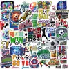 Set de 50 pegatinas de fútbol estilo graffiti transfronterizo, pegatinas adhesivas impermeables del equipo de estrellas de fútbol de la Copa del Mundo, pegatinas temu