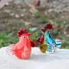 Zibo manualidades de esmalte de colores adornos cuckoo pollo gallo gallina animal productos de vidrio Boshan estatua venta al por mayor transfronteriza