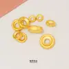 Cuentas Espaciadoras Doradas de Alta Retención de Color con Patrón de Pergamino, Accesorios Hechos a Mano para Joyería DIY para Pulseras y Pulseras de Cristal