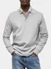 2025 Nova Estação Independente Europeia e Americana da Amazon Transfronteiriça Camisa Masculina Casual Versátil de Manga Longa com Botões e Gola