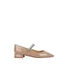 Zapatos blancos Mary Jane del mismo estilo que Grape Mom para mujer, punta fina, adornados con pedrería, tacón grueso, tacón bajo, adecuados para la oficina, el transporte diario y bodas