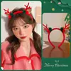 Nuevos Accesorios para el Cabello de Navidad, Aros para el Cabello, Pasadores de Reno del Bosque Regalos, Tocado de Astas Rojas, Regalos de Navidad