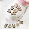 Directo de fábrica serie perezoso lindo animal de dibujos animados zapatos con agujeros accesorios DIY PVC goma suave zapatos flor hebilla de zapato accesorios