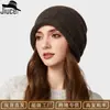 Gorro de Punto Único y Sofisticado con Borde Enrollado y Cordón para Mujeres con Cabezas Grandes, Adecuado para una Apariencia de Rostro Más Pequeño, Gorro de Punto Pullover que Protege las Orejas