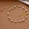 Pulsera de Estilo Ins 2026 para Mujer, Pulsera Sencilla Diaria de Perlas Artificiales, Joyería Fresca y Simple, Venta al por Mayor en Puesto de Mercado Nocturno