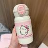 Termo de Corazón de Niña de Dibujos Animados Acero Inoxidable 316 Gran Capacidad Nuevo Estilo Vaso de Agua Portátil Estilo Ins Vaso con Doble Pajita para Beber